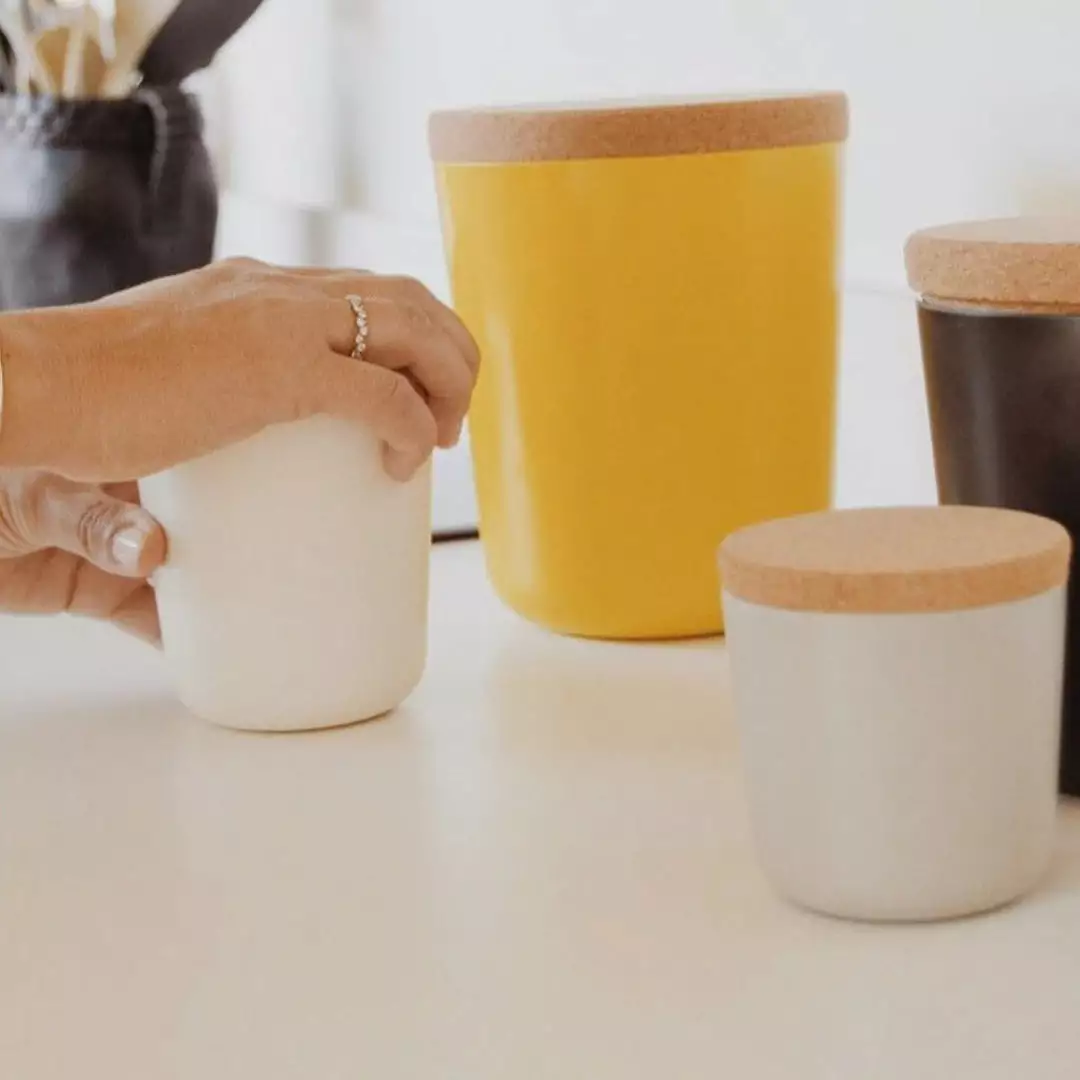 EKOBO Home Goods Recycled Bamboo Storage Jar Set 3 EKOBO Home Goods Recycled Bamboo Storage Jar Set