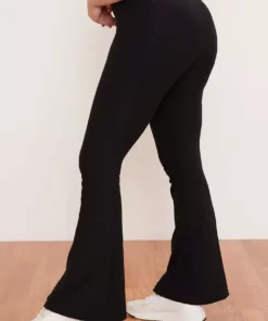 Wolven Activewear + Athleisure Recycled Bell Bottom - Onyx