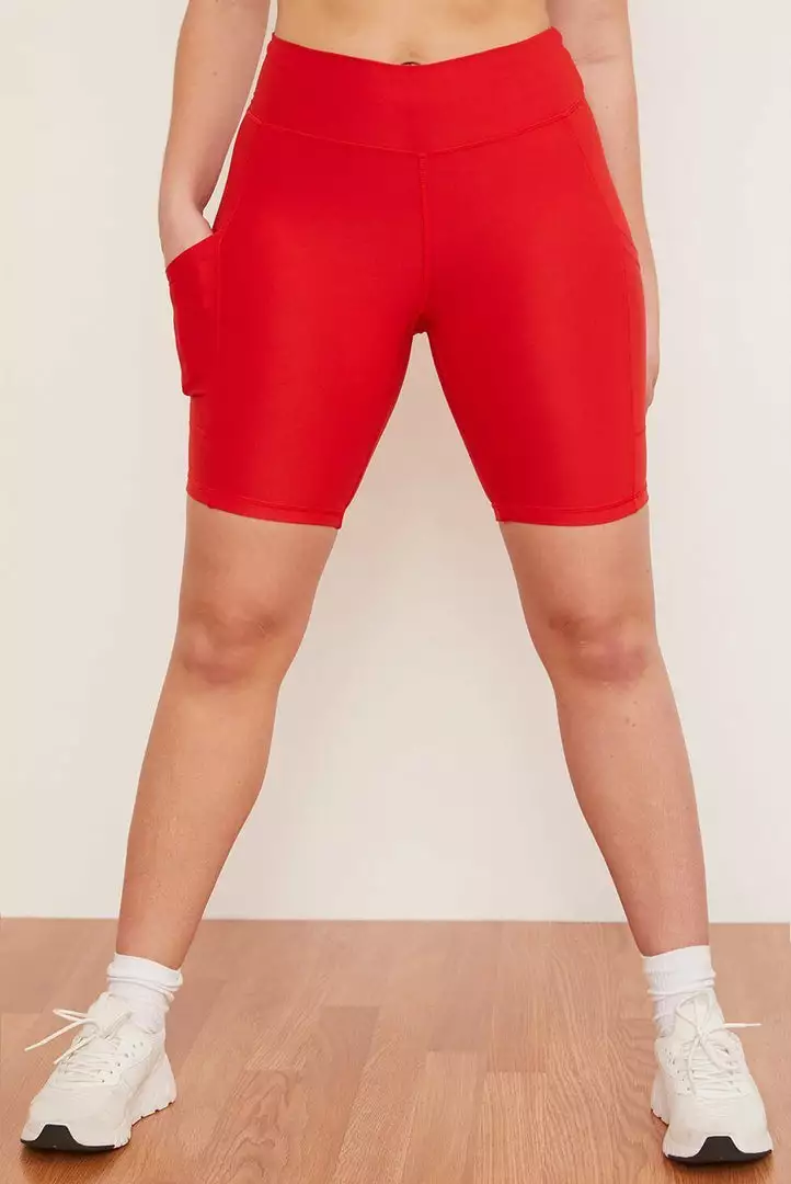 Wolven Best Sellers Recycled Bike Short With Pockets - Cayenne 5 Wolven Best Sellers Recycled Bike Short With Pockets - Cayenne