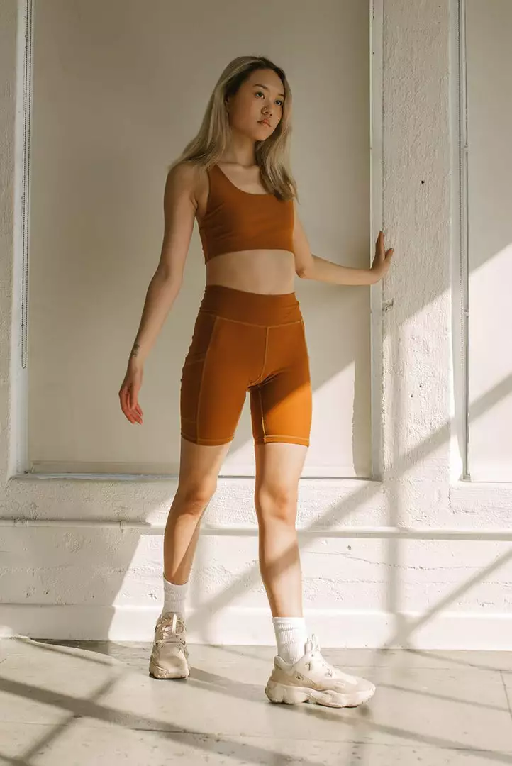 Wolven Best Sellers Recycled Bike Short With Pockets - Turmeric 2 Wolven Best Sellers Recycled Bike Short With Pockets - Turmeric