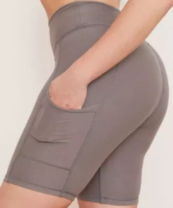 Wolven Recycled Bike Short With Pockets - Wolf Gray