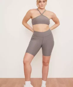 Wolven Recycled Bike Short With Pockets - Wolf Gray