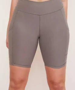 Wolven Recycled Bike Short With Pockets - Wolf Gray
