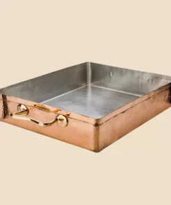Amoretti Brothers Home Goods Recycled Copper Roasting Pan W/ Handles