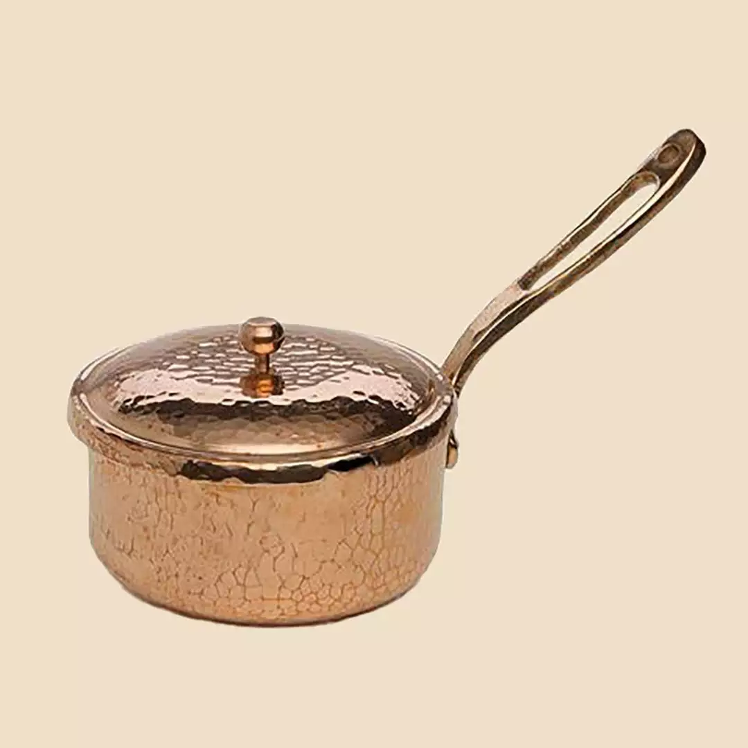 Amoretti Brothers Home Goods Recycled Copper Sauce Pan - 4.7" 1 Amoretti Brothers Home Goods Recycled Copper Sauce Pan - 4.7"