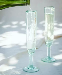 Magda Made Best Sellers Recycled Glass Champagne Flutes