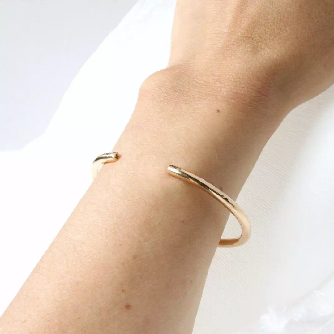 Sara Patino Jewelry Recycled Golden Orbit Cuff Bracelet 6 Sara Patino Jewelry Recycled Golden Orbit Cuff Bracelet