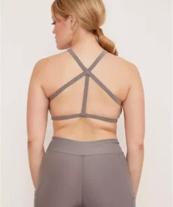Wolven Recycled Pyramid Top - Wolf Gray Activewear + Athleisure