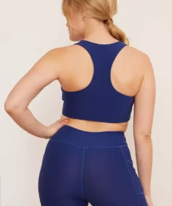 Wolven Activewear + Athleisure Recycled Yoga Top - Indigo