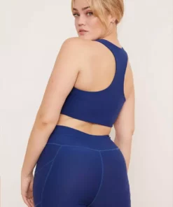 Wolven Activewear + Athleisure Recycled Yoga Top - Indigo