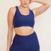 Wolven Activewear + Athleisure Recycled Yoga Top - Indigo