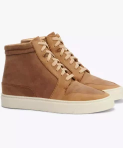 Nisolo Reina High Top Sneaker - Tobacco Sale