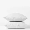 Coyuchi Relaxed Linen Pillowcases Set - Alpine White Home Goods