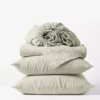 Coyuchi Home Goods Relaxed Linen Sheet Set - Natural Chambray