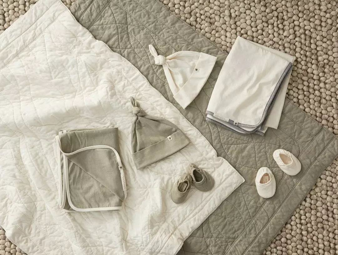 Coyuchi Remi Quilted Baby Blanket - Laurel Quilts + Blankets 3 Coyuchi Remi Quilted Baby Blanket - Laurel Quilts + Blankets