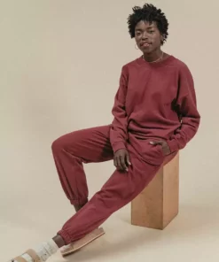 Poplinen René Jogger Sweatshirt - Brick Clothing