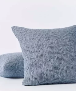 Coyuchi Reyes Waffle Sham - Steel Blue