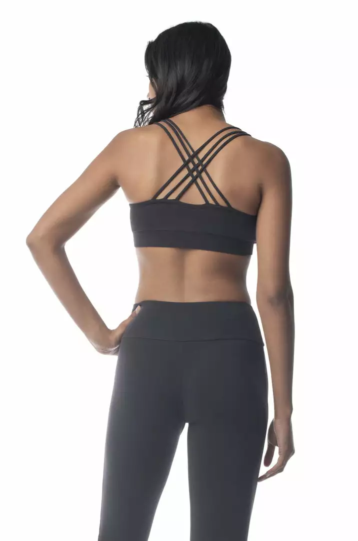 Synergy Organic Clothing Rhythm Yoga Bra - Black 2 Synergy Organic Clothing Rhythm Yoga Bra - Black