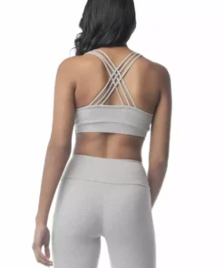 Synergy Organic Clothing Rhythm Yoga Bra - Heather Gray