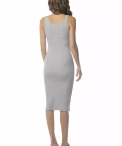 Synergy Organic Clothing Rib Knit Foundation Dress - Heather Gray