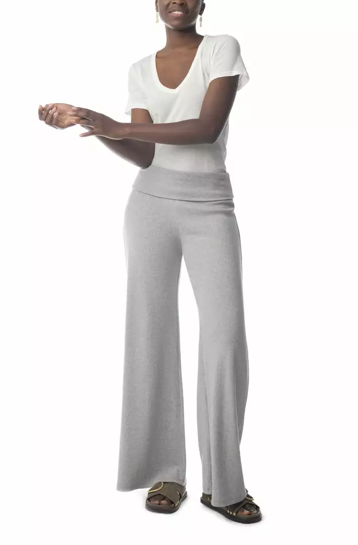 Synergy Organic Clothing Rib Knit Kamala Pant - Heather Gray Sale 1 Synergy Organic Clothing Rib Knit Kamala Pant - Heather Gray Sale