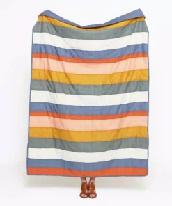 Anchal Ribbon Throw Quilt Home Goods