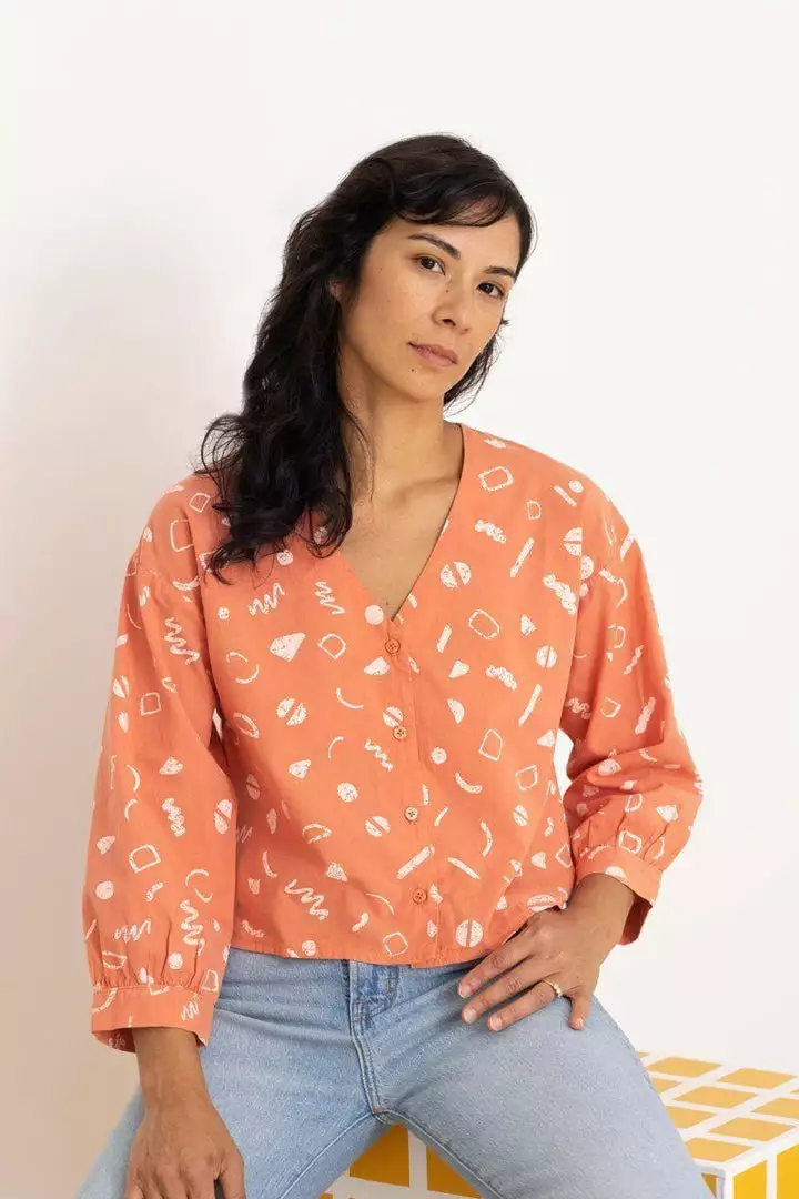 North Of West Sale Rosa Squiggles Blouse 1 North Of West Sale Rosa Squiggles Blouse