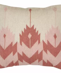 Casa Amarosa Rosette Kilim Wool Throw Pillow Cover