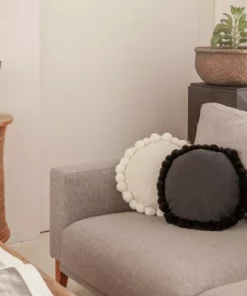 Village Thrive Round Pom Pom Throw Pillow Cover