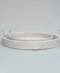 Amara New Arrivals Round Rattan Tray