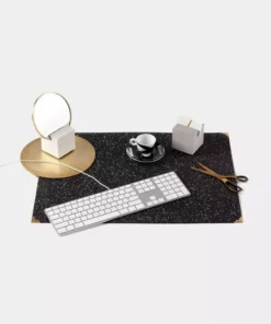 Slash Objects Recycled Rubber Deskmat - Speckled Black Home Goods
