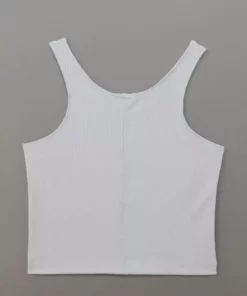 Mary Young Ryder Bamboo Crop Top - Cream Sustainable Materials