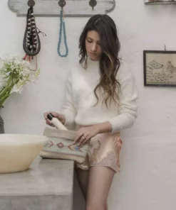 MZ Fair Trade Sagebrush + Sand Wool Clutch Bag Accessories