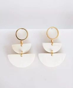 Hathorway Saigon II Horn Post Dangle Earrings - Light Special Occasion