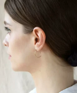 Salt + Still 14K Half Moon Earrings