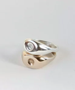 Salt + Still Dimple Signet Ring