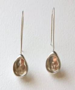 Salt + Still Egg Hollows Droplet Earrings