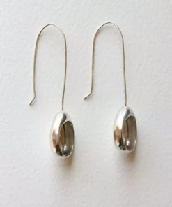 Salt + Still Egg Hollows Droplet Earrings