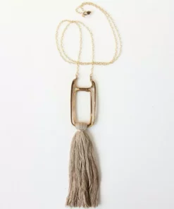 Salt + Still Handcrafted Oblong Necklace