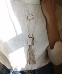 Salt + Still Handcrafted Oblong Necklace