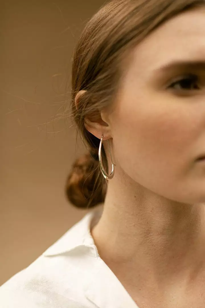Salt + Still Jewelry Ovate Hoop Earrings 2 Salt + Still Jewelry Ovate Hoop Earrings