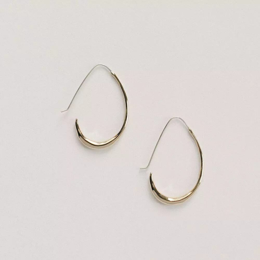 Salt + Still Jewelry Ovate Hoop Earrings 1 Salt + Still Jewelry Ovate Hoop Earrings