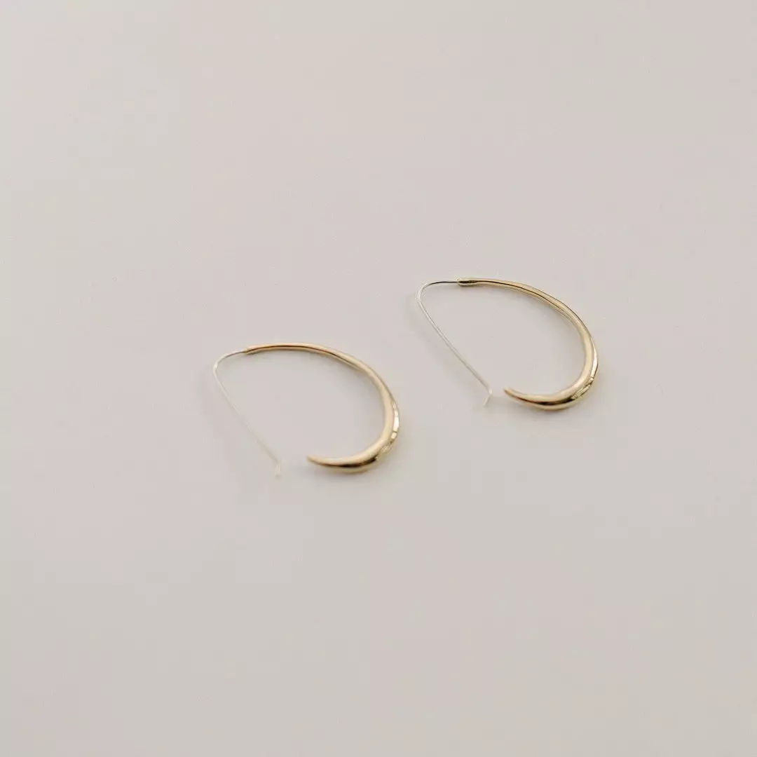 Salt + Still Jewelry Ovate Hoop Earrings 4 Salt + Still Jewelry Ovate Hoop Earrings