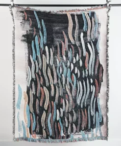 K-apostrophe Santa Ana Winds Upcycled Throw Blanket