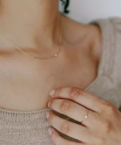 Sara Patino Jewelry Curved Bar Recycled Necklace - White Topaz Best Sellers 11 Sara Patino Jewelry Curved Bar Recycled Necklace - White Topaz Best Sellers