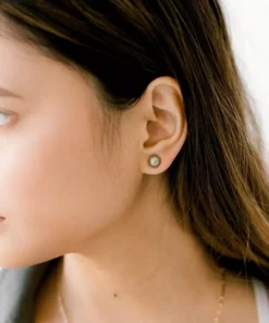 Sara Patino Jewelry Shadow Recycled Gold Earrings - Pyrite