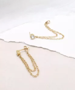 Sara Patino Jewelry Best Sellers Unity Recycled Gold Earrings - White Topaz