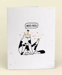 Cute Root Greeting Cards Sarcastic Cat Plantable Cards - 10 Pack