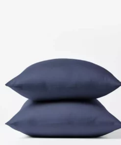 Coyuchi Sateen Pillowcase Set - Moonlight Blue