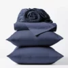 Coyuchi Sateen Sheet Set - Moonlight Blue Home Goods